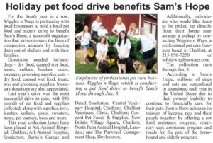 Bucks County Herald Press Release - Sam's Hope