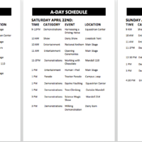 2017 A-Day Schedule